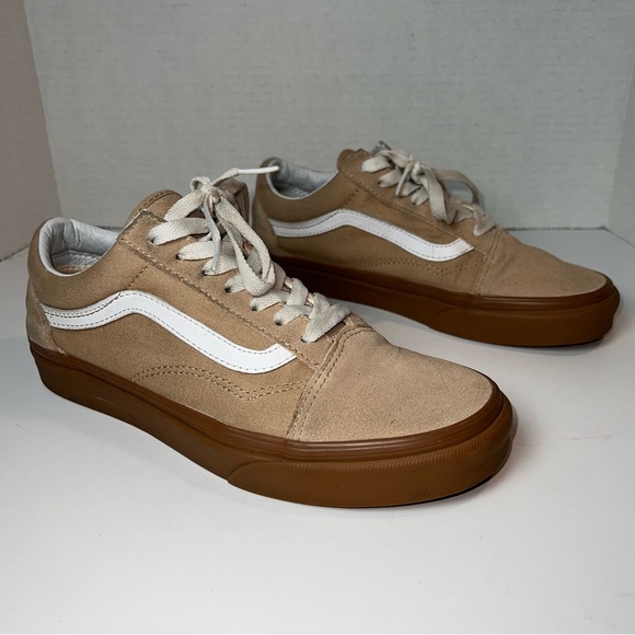 Vans Other - Vans Tan and White Upper Suede Lace Up Men size 6